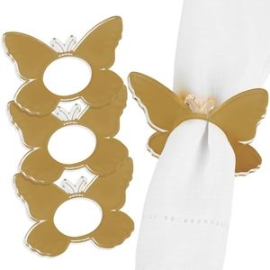 Gold Butterfly Napkin Rings